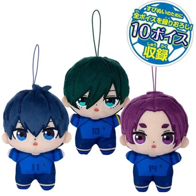 Blue Rock Spinui Talking Plush Kiyoshiichi Reio Mikage Rin Itoshi Bandai Official Goods Mascot Voice Voice Anime Manga Present