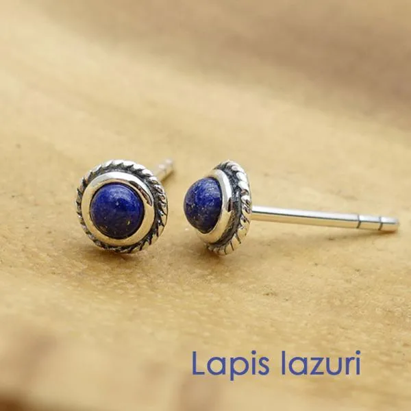 ラピスラズリ ピアス アレルギー対応 シルバー925 5mm レディース アクセサリー ジュエリー プレゼント 40代 50代 ギフト