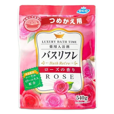 ライオンケミカル バスリフレ 薬用 入浴剤 つめかえ用 ローズの香り 540g