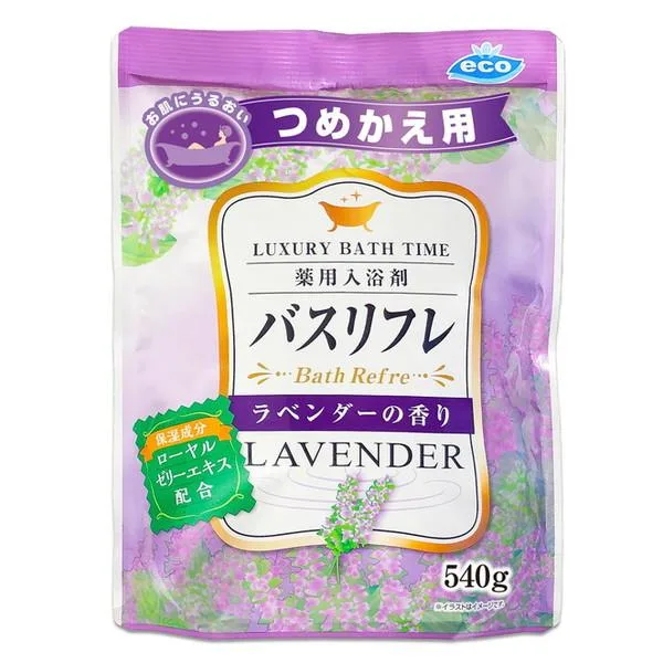 ライオンケミカル バスリフレ 薬用 入浴剤 つめかえ用 ラベンダーの香り 540g