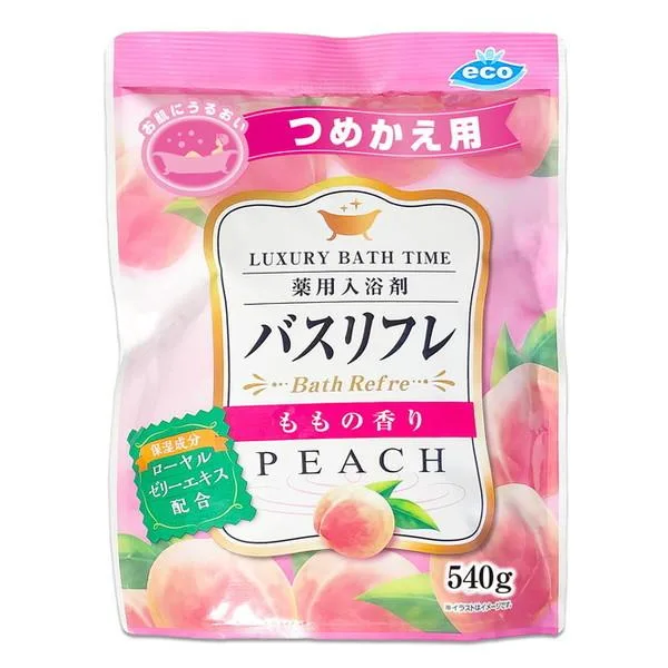 ライオンケミカル バスリフレ 薬用 入浴剤 つめかえ用 桃の香り 540g