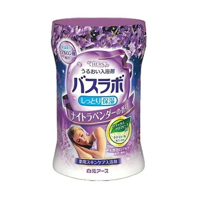 白元アース HERS バスラボ ボトル ナイトラベンダーの香り 医薬部外品 540g 薬用スキンケア入浴剤