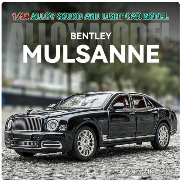 Bentley ミュルザンヌ 1/24 ミニカー 全3色 ライト点灯 エンジンサウンド 合金モデル 模型 ジオラマ