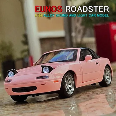 MAZDA ユーノス ロードスター 1/32 ミニカー 全4色 ライト点灯 エンジンサウンド 合金モデル MX-5 模型 ジオラマ