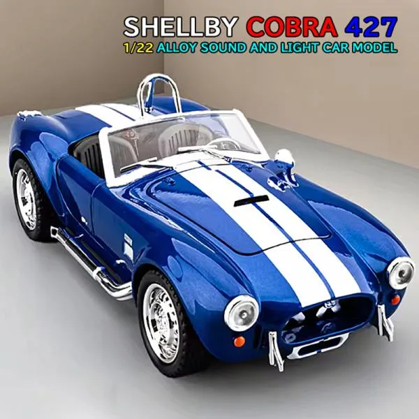 シェルビー コブラ 427 1/22 ミニカー 全3色 ライト点灯 エンジンサウンド 合金モデル 模型 ジオラマ