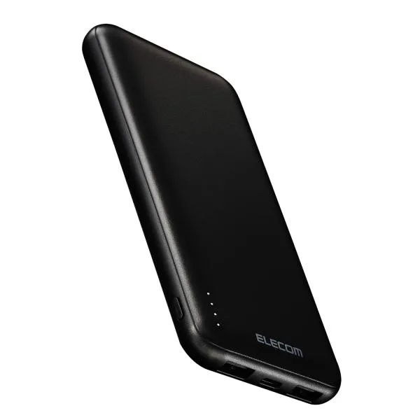 エレコム モバイルバッテリー 10000mAh 15W 3ポート Type-C×1 USB-A×2 microB 入力専用 機内持ち込み可 PSE技術基準適合 ブラック EC-C37BK 代引不可商品