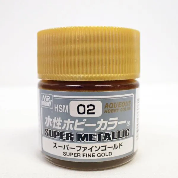 スーパーファインゴールド HSM02 10ml GSIクレオス AQUEOUS 水性ホビーカラー プラモデル 塗料