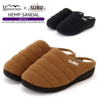 SUBU x MANASTASH 中綿サンダル コラボ ヘンプサンダル HEMP SANDAL サンダル スブ マナスタッシュ スリッポン 収納袋付き 792-6990004