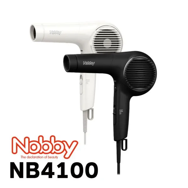 ドライヤーNobby NB4100 マイナスイオン ヘアー ドライヤー ブラック 1400W 大風速 ハイパワー 4975302141064
