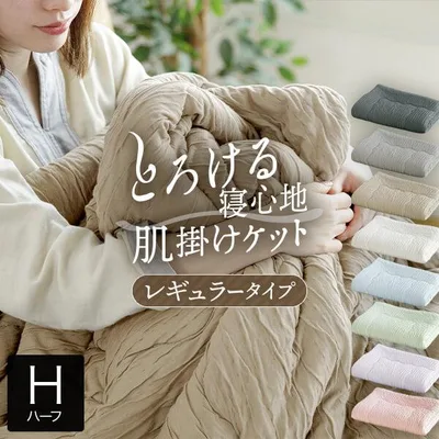 レーヨンケット レギュラータイプ ハーフサイズ 100×140cm ひざ掛け 夏用 ブランケット キルトケット 洗える 肌掛け 春 夏 秋
