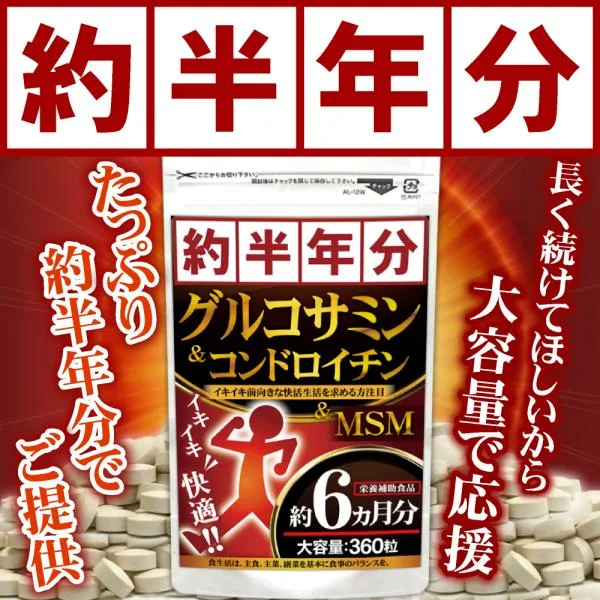 グルコサミン コンドロイチン サプリ サプリメント MSM 大容量約6か月分