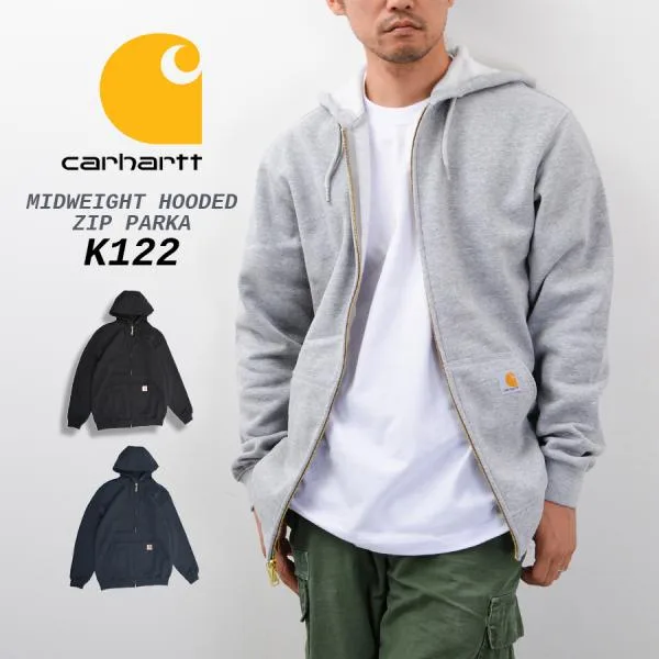 【並行輸入品】カーハート Carhartt メンズ パーカー ミッドウェイト スウェット ジップパーカー K122