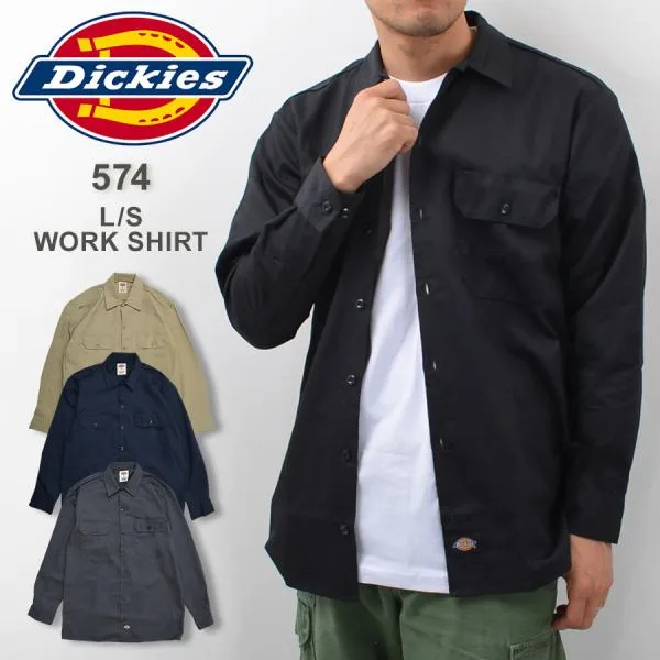 【並行輸入品】ディッキーズ シャツ 長袖 メンズ 作業着 ワークシャツ Dickies 長袖シャツ 574 D574