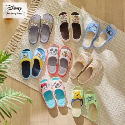 スリッパ ルームシューズ 夏 来客用 室内スリッパ 室内履き 室内用 メッシュ Disney ディズニー キャラクター コンフォートスリッパ 前開き 夏スリッパ M L LL