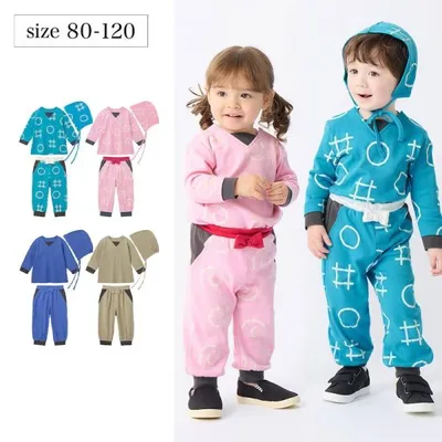 トップス ズボン 長袖 キッズ 上下セット 子供服 子供 キッズ 男の子 女の子 帽子 セット 忍たま コスプレ 変身 なりきり 80 90 100 110 120 おしゃれ