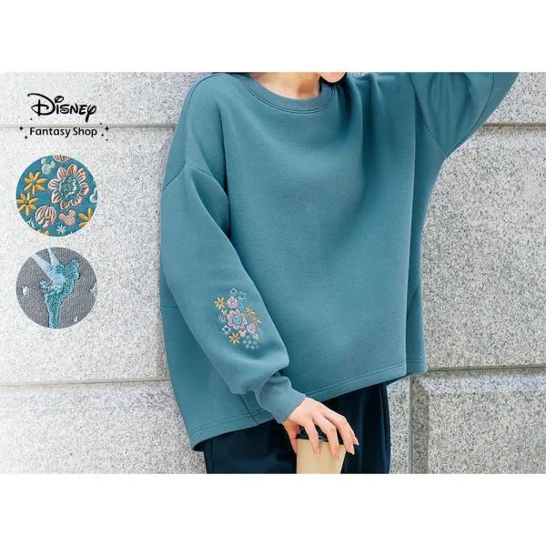 プルオーバー レディース トップス レディースプルオーバー レディーストップス Disney ディズニー キャラクター ダンボールニット 袖刺繍 おしゃれ