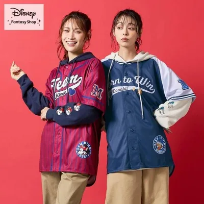 シャツ ベースボールシャツ レディース トップス レディースシャツ レディーストップス ディズニー Disney キャラクター カジュアル おしゃれ