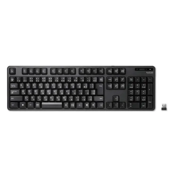 エレコム TK-FDM106TBK ブラック 無線キーボード メンブレン式 フルサイズ テンキー PC周辺機器 ELECOM
