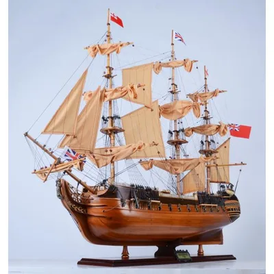 帆船模型 完成品 木製 HMS サプライズ号 HMS Surprise 英国帆船モデルシップ 全長109cm インテリア装飾 T191