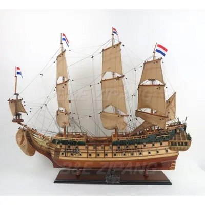 帆船模型 完成品 木製 フリースランド Friesland オランダ帆船 全長93cm T027