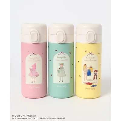 サンリオ くらはしれい コラボ 水筒 ステンレスボトル 350ml マイボトル 保温 保冷 直飲み ハローキティ マイメロディ キャラクター レトロ かわいい ギフト