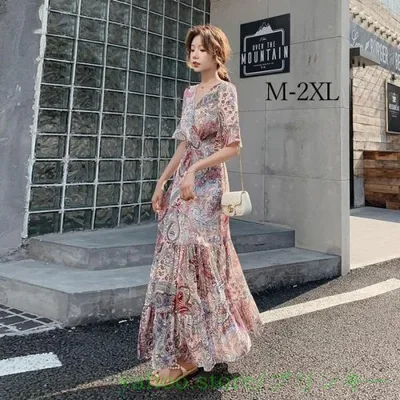 リゾートワンピース レディース サマードレス ロング マキシ丈ワンピース バックシャン Aライン 水着の上に着る服 ハワイ 旅行用 大人 20代