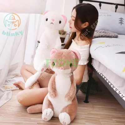 フェレットぬいぐるみ 巨大 抱き枕 縫い包み 大きい 可愛い動物 添い寝枕 座る姿 ふわふわ お人形 女の子 萌え萌え プレゼント 置物 店飾り 男女兼用 女の子