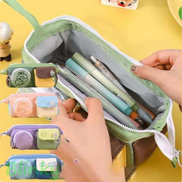 ペンケース かわいい 大容量 筆箱 ふで箱 ふでばこ 文房具 文具 ポーチ 筆入れ 女の子 小学生 便利