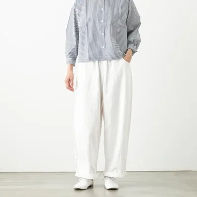 ナル 8オンス ムラデニム ノッポパンツ 641800 NARU レディース ボトムス デニムパンツ ワイドパンツ ウエストゴム