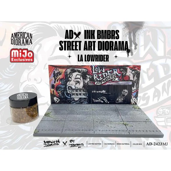アメリカンジオラマ 1/64 ジオラマ ストリートアート LA ローライダー American Diorama LA Street Art Diorama Lowrider
