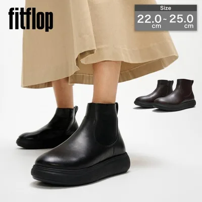 fitflop フィットフロップ レディース ブーツ IQ-COMFF LEATHER ZIP ANKLE BOOTS レザー ジップ 防寒 秋冬 歩きやすい 通勤