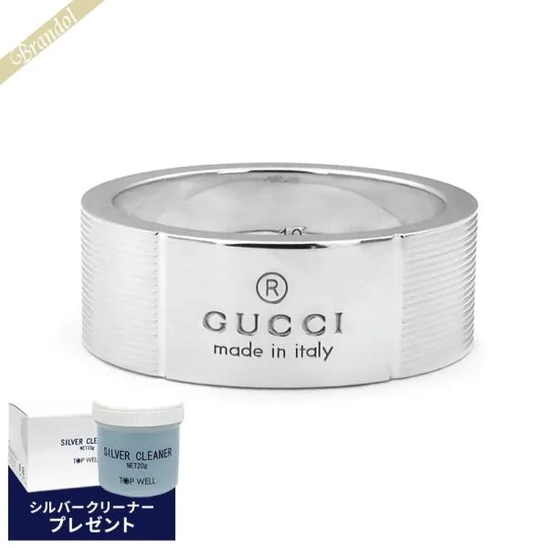 《クーポン》グッチ 指輪 GUCCI メンズ レディース シンプル ロゴ リング シルバー 163179 J8400 8106