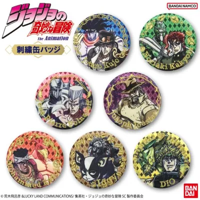 ジョジョの奇妙な冒険 スターダストクルセイダース ジョジョ 少年ジャンプ アニメ 刺繍缶バッジ プレゼント キャラクター グッズ