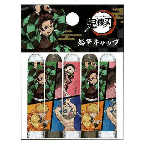 カミオジャパン 鬼滅の刃 鉛筆キャップ 5本組 MIX 2021年 新入学 お祝い 日本製 プレゼント ジャンプ 限定 無限列車 公式グッズ