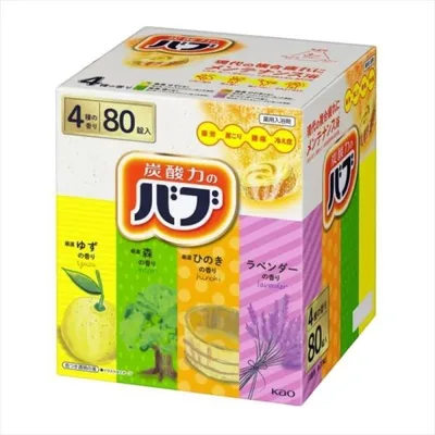 花王 バブ 入浴剤 セット お風呂が楽しみ 4種の香り 80 錠(4種類x20錠)