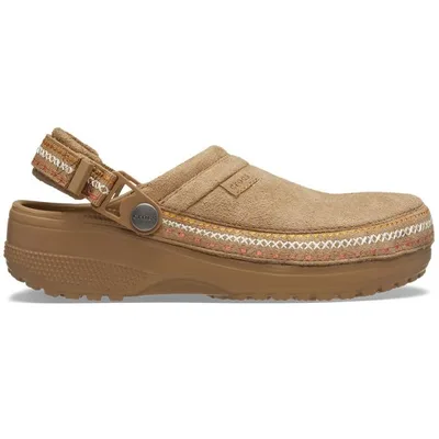 crocs クロックス 国内正規品 214048 ユニセックス メンズ レディース サンダル Cs Crafted Vegan Suede Stitch Sepia サボ ブラウン 茶色