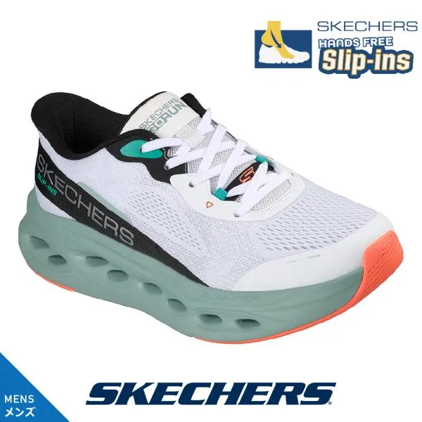 スケッチャーズ SKECHERS 220421 スニーカー スリップインズ スリッポン ハンズフリー MAX CUSHIONING GLIDE-STEP - ADVERT ホワイトマルチ メンズ 白 ホワイト