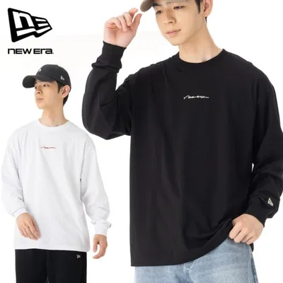 ニューエラ 長袖Tシャツ ロンT 手書き風ロゴ