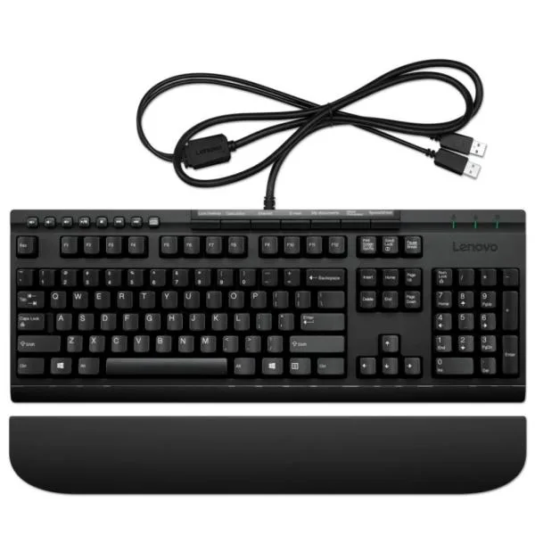 Lenovo レノボ エンハンスド パフォーマンス USB3.0 フルサイズキーボード Gen II 英語 4Y40T11813 パームレスト マルチメディアキー ホットキー プログラム可能