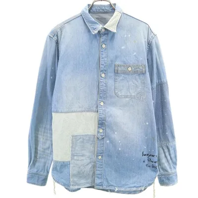 RINAJOUR リナジュール 長袖 デニムシャツ M メンズ 古着 中古