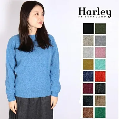 ハーレーオブスコットランド レディース Harley of scotland CREW NECK SWEATER ニット セーター ウール