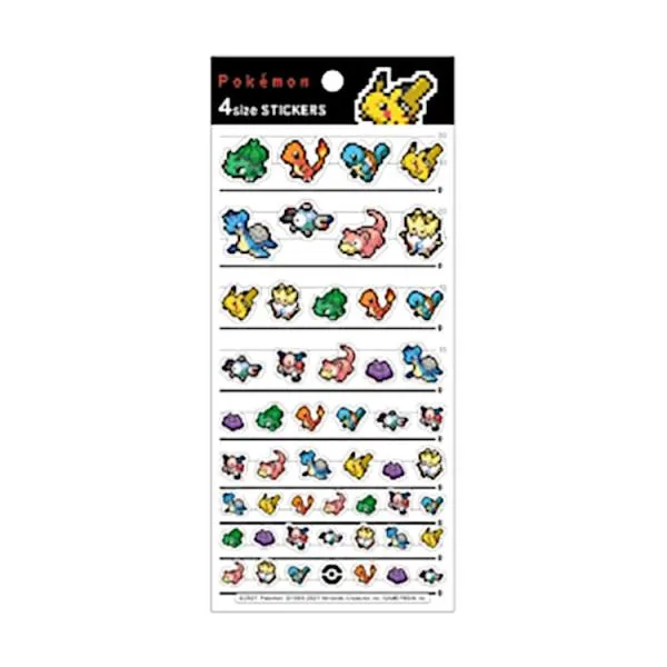 ポケットモンスター 4サイズステッカーズ ピカチュウ ピクセルアート 007221 【お1人様3点限り】