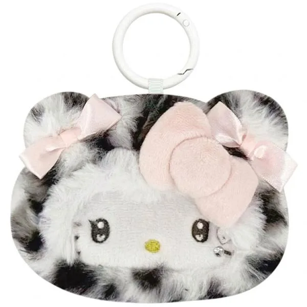 ハローキティ ミニフェイスポーチ 174074 ヒョウ柄ホワイト SANRIO サンリオ