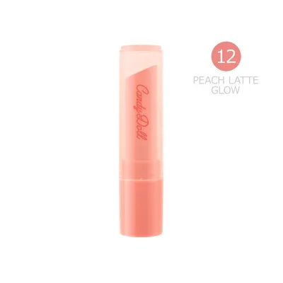 CandyDoll キャンディドール モイスチャーリップスティックP 12 PEACH LATTE GLOW ピーチラテグロウ 【アウトレット/限定品】 粘膜カラー 血色感 シアー ツヤ