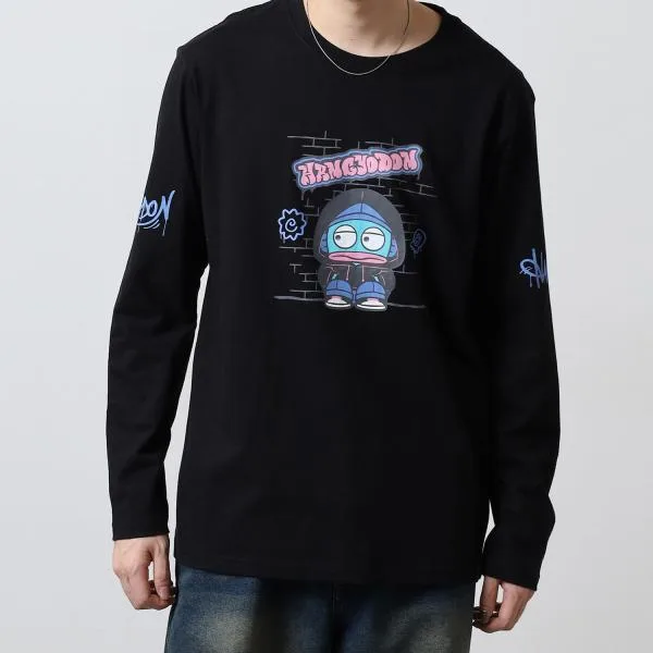 ハンギョドン ロンT 長袖 Tシャツ サンリオキャラクターズ プリント 春 秋