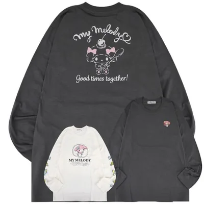 マイメロディ ロンT 長袖 Tシャツ サンリオキャラクターズ プリント 春 秋