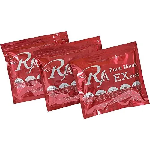 RJAフェイスマスク EX rich(40枚×3袋セット)フェイスパック 40枚 大容量 美容液
