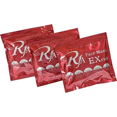 RJAフェイスマスク EX rich(40枚×3袋セット)フェイスパック 40枚 大容量 美容液