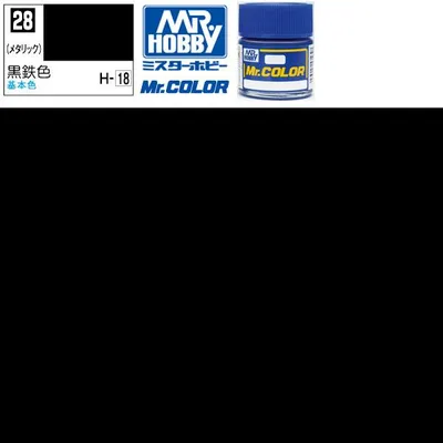 ラッカー塗料 プラモデル クレオス 黒鉄色 メタリック Mr.カラー C28 GSI ミスターホビー エアブラシ 塗料 タミヤ 模型用塗料