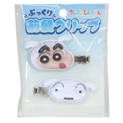 クレヨンしんちゃん ヘアアクセサリー 立体アクリル前髪クリップ2P ブルー アイプランニング